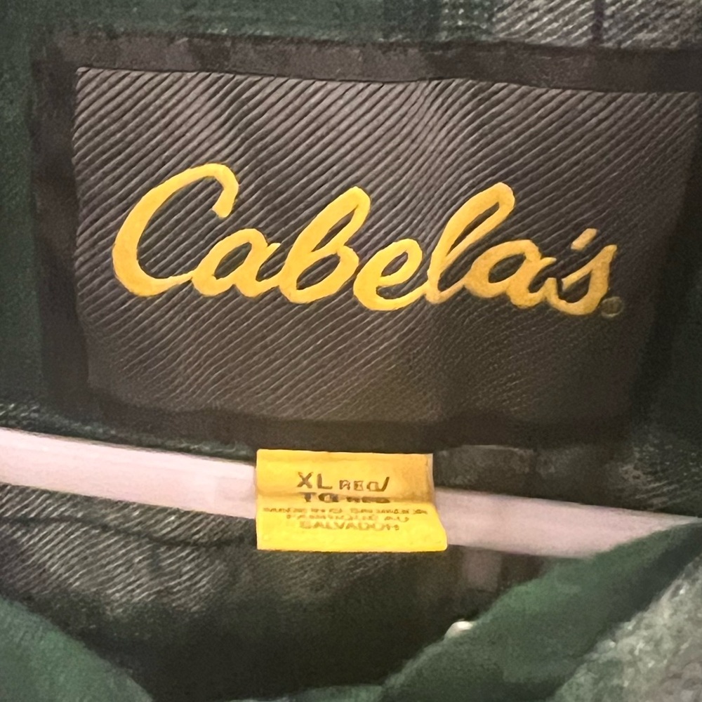 Cabela's Forest Green and White Plaid Shirt - Picture 3 of 5